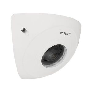 Hanwha TNV-8011C/KEX Series 5MP WDR Vandal Corner IP Camera, 2.3mm Fixed Lens, White, TAA Compliant