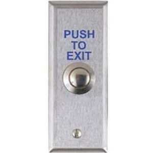 Alarm Controls TS-13T Vandal Resistant Request-to-Exit Station with Timer, Narrow 1-3/4" Wall Plate, 302 Stainless Steel