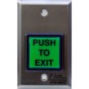 Alarm Controls TS-2ENTER Request to Exit Station, 2" Green Square Push Button, "PUSH to ENTER", Single Gang, 430 Stainless Steel