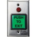 Alarm Controls TS-3T Request to Exit Station with LED and Timer, 2" Green Push Button, 1/2" Red LED, Single Gang, 430 Stainless Steel