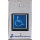 Alarm Controls TS-4 Request to Exit Station, Square Blue Push Button with ADA Symbol