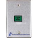 Alarm Controls TS-7T Request to Exit Station with Timed Output, 5/8" 7/8" Green Rectangular Push Button, Single Gang, 430 Stainless Steel