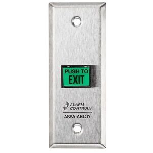 Alarm Controls TS-9LATCH Green Illuminated Squared Push Button for TS-9, 5/8" 7/8"