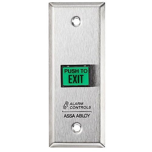 Alarm Controls TS-9LATCH Green Illuminated Squared Push Button for TS-9, 5/8" 7/8"