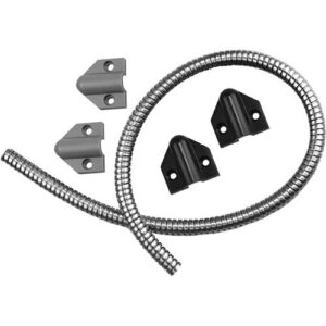 Securitron TSB-C 18" Door Cord with Stainless-Steel Cable Conduit, Gray/Black