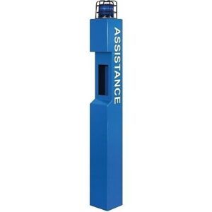 Aiphone TW-SA Tall Tower with Assistance Lettering for IX Series Emergency Stations, Blue Aluminum