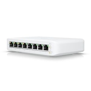 Ubiquiti USW-LITE-8-POE 8-Port Lite 8 PoE Layer 2 Switch, White