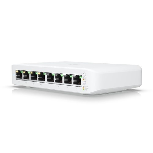 Ubiquiti USW-LITE-8-POE 8-Port Lite 8 PoE Layer 2 Switch, White
