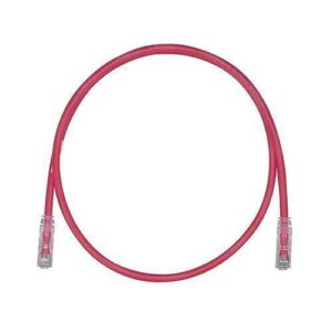 Panduit UTPK6A2MRD CAT6a Keyed Cooper Patch Cable, 2m, Red