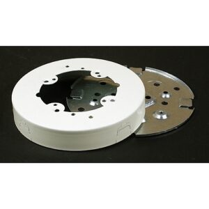 Wiremold V5738AF 500 Series Solid Base Fan Box Fitting, Ivory