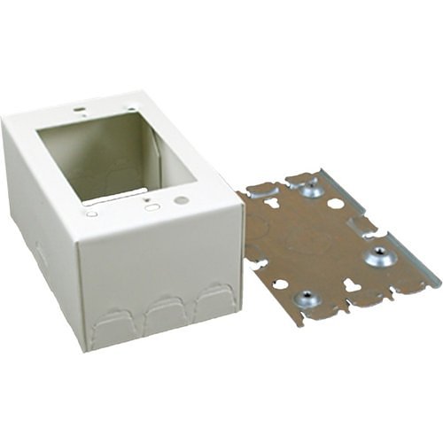 Wiremold V5744 500/700 Series Single-Gang Extra Deep Switch and Receptacle Box Fitting, Ivory