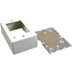 Wiremold V5748 500/700 Series Single-Gang Switch and Receptacle Box Fitting, Ivory