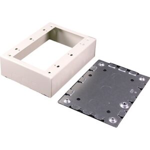 Wiremold V5748-3 500 Series Three-Gang Switch and Receptacle Box Fitting, Ivory