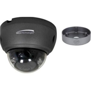 Speco VLT4DG 4MP HD-TVI Outdoor Dome Camera with Included Junction Box, Gray