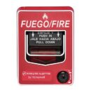 Fire-Lite W-BG12LXSP SWIFT Wireless Addressable Dual-Action Manual Pull Station with Key-lock Reset, Spanish "FUEGO"