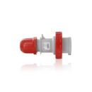 Leviton W316-P11 International Pin and Sleeve Plug, 2P3W, 16A 440-460V, Red