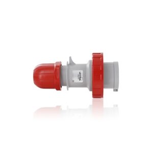Leviton W316-P11 International Pin and Sleeve Plug, 2P3W, 16A 440-460V, Red