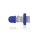Leviton W316-P9 Pin and Sleeve International Plug, 3-Pole, 4-Wire, 16A, 200-250V, Blue