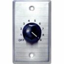 Speco WAT50 WAT Series 50W 70/25V Wall Plate Volume Control, Silver and Black