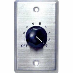 Speco WAT50 WAT Series 50W 70/25V Wall Plate Volume Control, Silver and Black