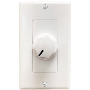 Speco WAT50DW WAT Series 50W 70/25V Wall Plate Volume Control, White