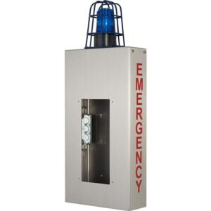 Aiphone WB-CE Wall Box with Caged Light and Emergency Lettering