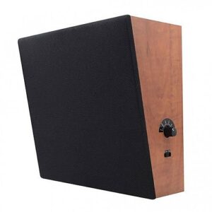 Speco WB86T Wall Baffle with 70V Transformer Dial, Solid Wood Construction, Black Grille