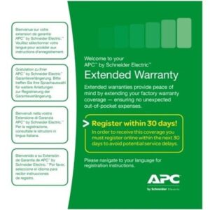 APC WBEXTWAR3YR-SP-07 Service Pack Year Warranty Extension (for new product purchases)