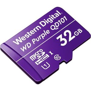 WD WDD032G1P0C QD101 Purple SC Micro SD Card for Surveillance Camera, 32GB