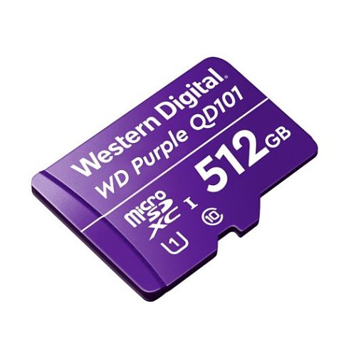 WD WDD512G1P0C QD101 Purple SC Ultra Endurance MicroSDXC Card for Surveillance Camera, 512GB