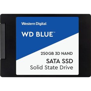 WD WDS250G2B0A 2.5" Internal PC 3D NAND SSD Solid State Drive, SATA III Gb/s, up to 550 MB, 250GB, Blue