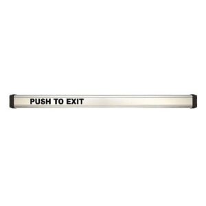 Securitron WEMB-CL Electromechanical Exit Bar with 22 AWG Cable and Armored Door Cord, 36", 12/24 Volt, Clear