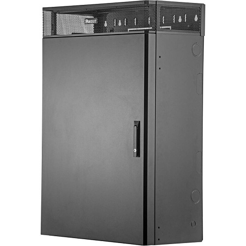 Panduit WME6BL TrueEdge Vertical Wall Mount Enclosure, 6RU, Black