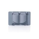Leviton WP1D-GY Gang Weatherproof Thermoplastic Duplex Cover, Gray