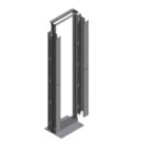 Belden XDR8419-312N2M Value Series 2-Post Rack, #10-32 Tapped Hole Kit, 44U, Black