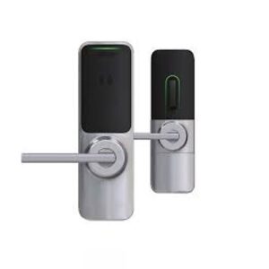 Schlage XE360-M-OF-B-SM-P6-LAT-622-09- XE360 Series Wireless Mortise Lock with Button Function, SM Reader, 6-Pin Key Cylinder, Latitude Lever, Matte Black