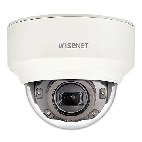 Hanwha XND-6080RV/KME Series 2MP IR Dome IP Camera, 2.8-12mm Motorized Varifocal Lens, Ivory, TAA Compliant