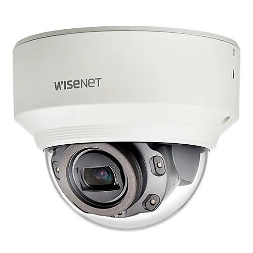 Hanwha XND-6080RV/KME Series 2MP IR Dome IP Camera, 2.8-12mm Motorized Varifocal Lens, Ivory, TAA Compliant