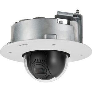 Hanwha XND-6081FZ X-Plus 2MP Flush-Mount Indoor Dome Camera, 2.8-12mm Varifocal Lens, White