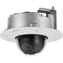 Hanwha XND-8081FZ X-Plus 5MP Flush-Mount Indoor Dome Camera, 3.6-9.4mm Varifocal Lens, White