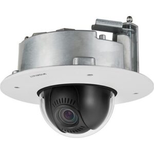 Hanwha XND-8081FZ X-Plus 5MP Flush-Mount Indoor Dome Camera, 3.6-9.4mm Varifocal Lens, White