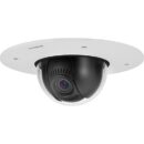 Hanwha XND-8081FZ X-Plus 5MP Flush-Mount Indoor Dome Camera, 3.6-9.4mm Varifocal Lens, White