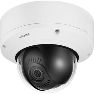 Hanwha XND-8081VZ X-Plus 5MP IR Indoor Vandal PTRZ Dome Camera, 3.6-9.4mm Varifocal Lens, White
