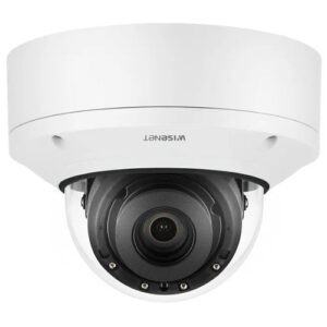 Hanwha XND-8082RV/KAP Series 6MP Indoor IR Vandal Dome IP Camera, 2.8-8.4mm Motorized Varifocal Lens, White, TAA Compliant