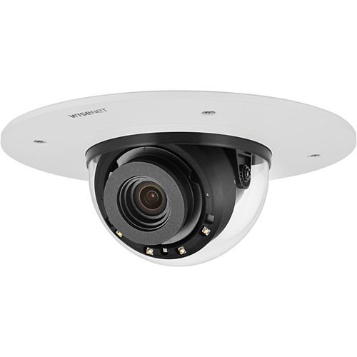 Hanwha XND-9082RF X-Series 4K Flush Mount IR IP Dome Camera, 2.8-8.4 Motorized Varifocal Lens, Signal White