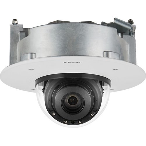 Hanwha XND-9082RF X-Series 4K Flush Mount IR IP Dome Camera, 2.8-8.4 Motorized Varifocal Lens, Signal White
