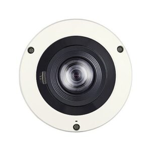 Hanwha XNF-8010RV/KME Series 6MP 360° Outdoor IR Fisheye IP Camera, 1.6mm Lens, Ivory, TAA Compliant