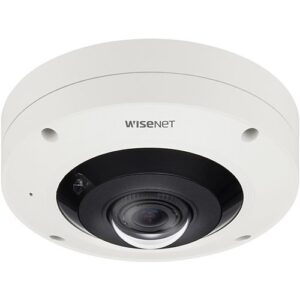 Hanwha XNF-9010RV X-Series 12MP 360° IR Outdoor Fisheye Camera, 1.08mm Fixed Lens, White
