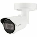 Hanwha XNO-8083R/KEX Series 6MP AI IR Bullet IP Camera, 4.4-9.3mm Motorized Varifocal Lens, White, TAA Compliant