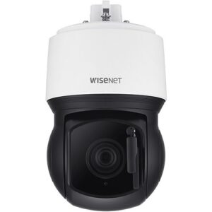 Hanwha XNP-9300RW X-Series 4K IR PTZ Dome Camera with Built-In Wiper, 30x Optical Zoom Lens, Black/White
